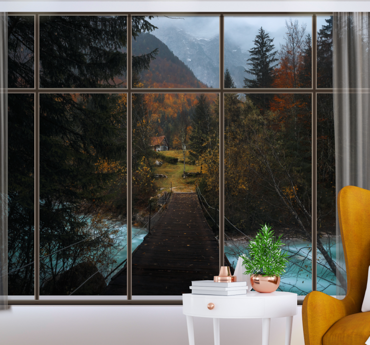 Fototapet peisaje scenă cu potecă montană - TenStickers