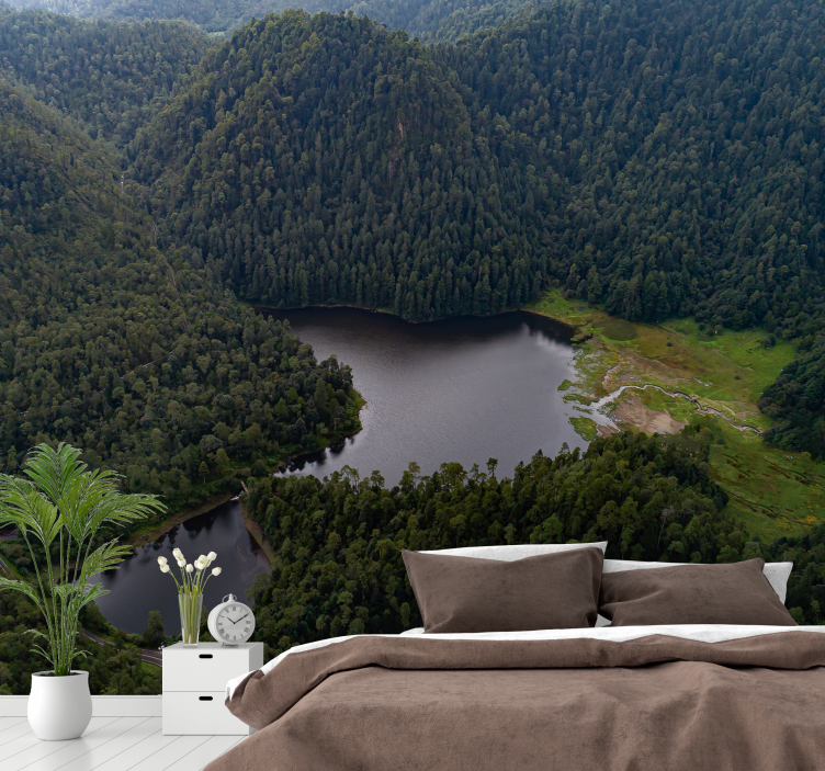 Fototapet peisaje seninătatea lacului de munte - TenStickers