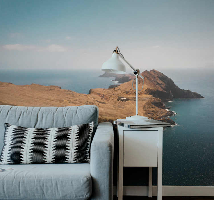 Fototapet peisaje vedere la munte pe coastă - TenStickers