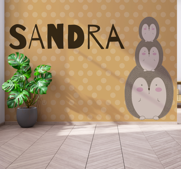 Fototapet pentru copii arici drăguți stivuiți - TenStickers