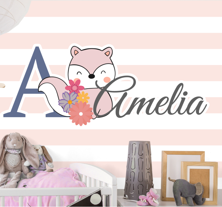 Fototapet pentru copii design cu vulpi adorabile - TenStickers