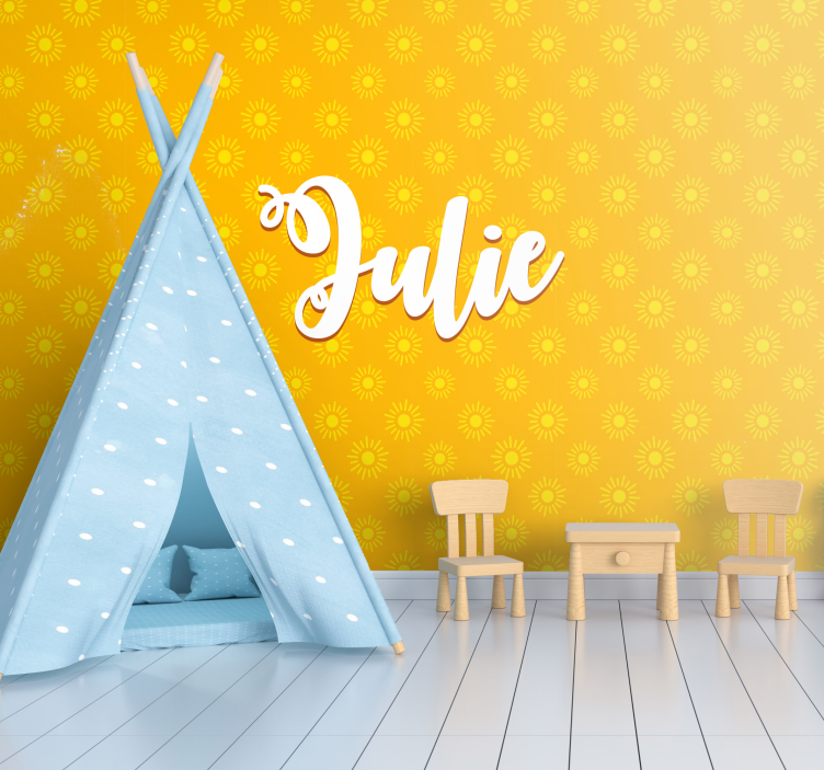 Fototapet pentru copii fundal model floarea-soarelui - TenStickers