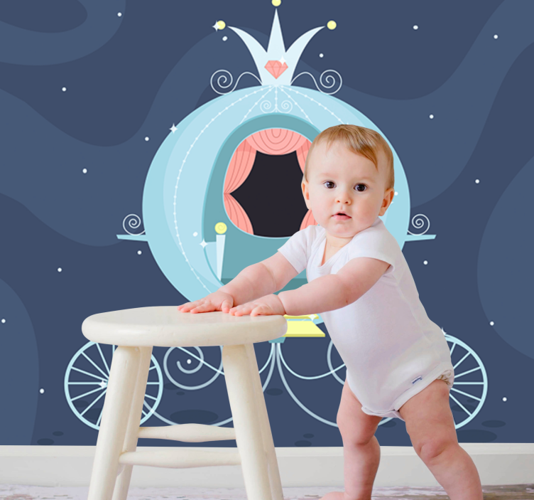 Fototapet pentru copii trăsura de basm - TenStickers