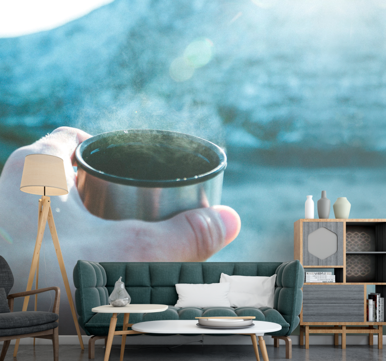 Fototapet persoane cu băutură în mână - TenStickers