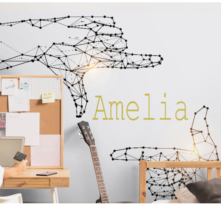 Fototapet personalizabil gest interactiv cu mâna - TenStickers