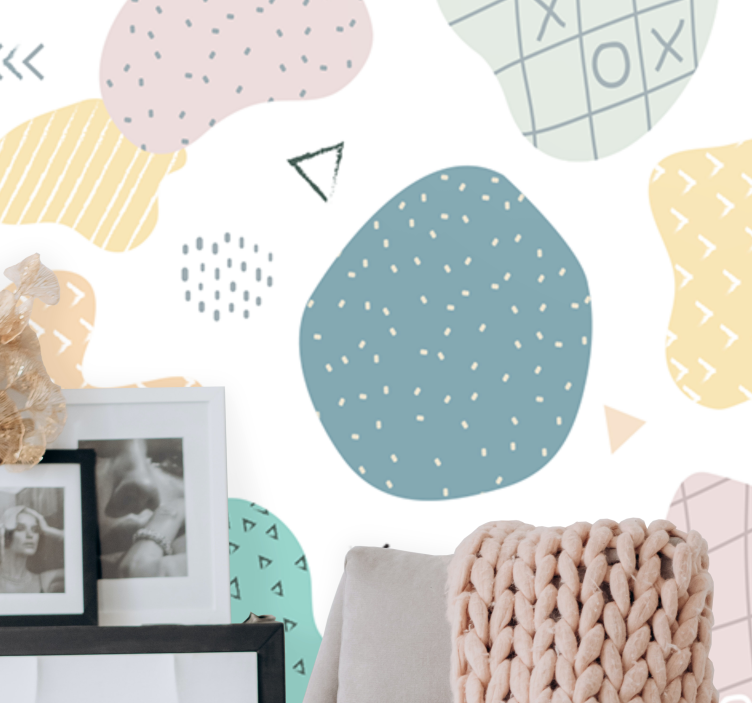 Fototapet texturat forme abstracte de tipar - TenStickers