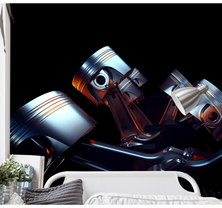 Fototapet vehicule detaliu componentă motor - TenStickers
