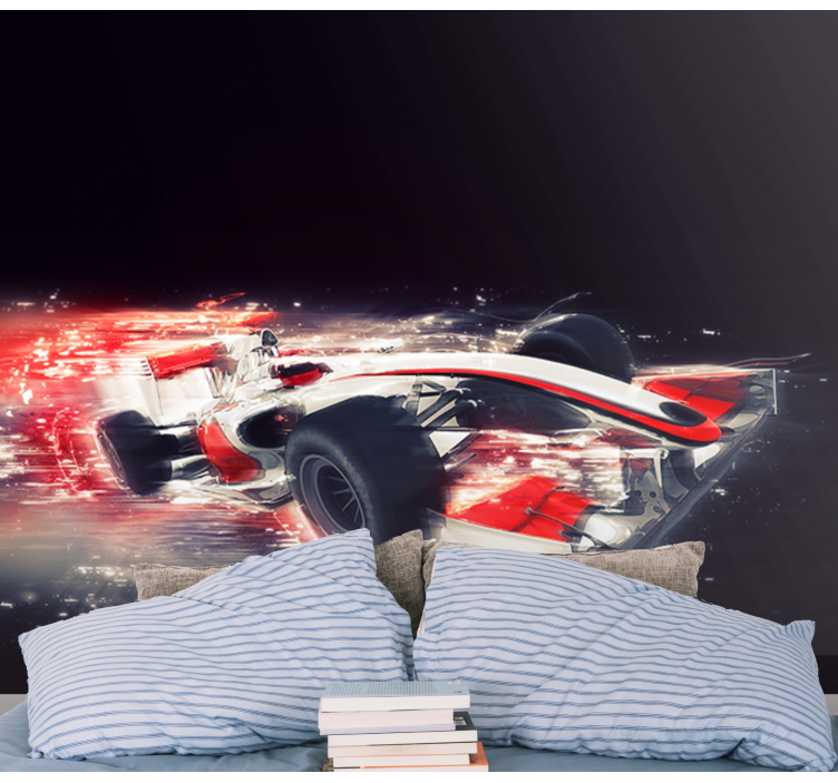 Fototapet vehicule mașină de curse în mișcare - TenStickers