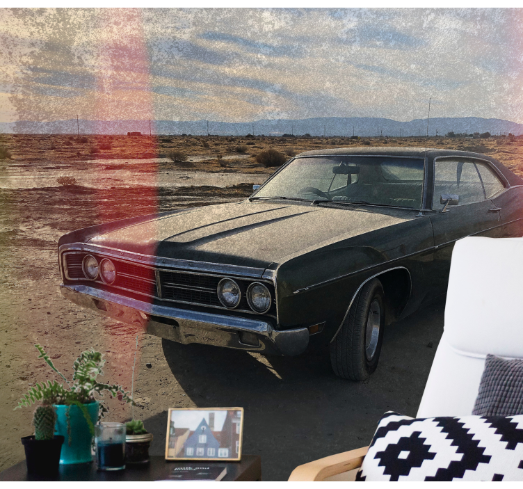 Fototapet vehicule nostalgie la mașini clasice - TenStickers