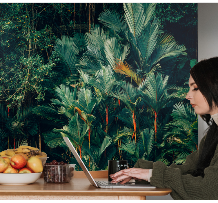 Murală de pădure și copac verde - TenStickers