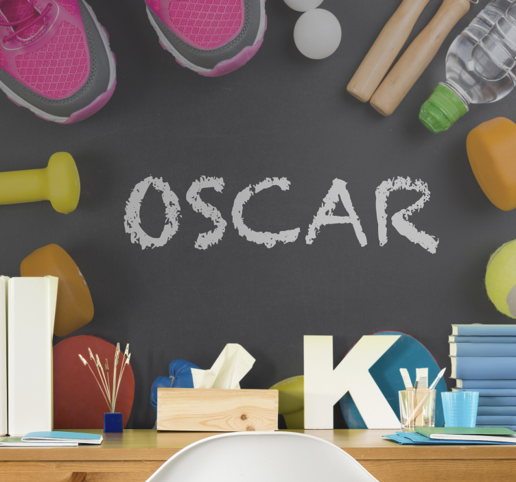 Fraze fototapet afișaj cu produse esențiale pentru fitness - TenStickers