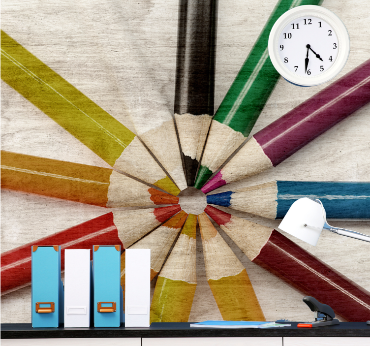 Fraze fototapet aranjament colorat de creioane - TenStickers