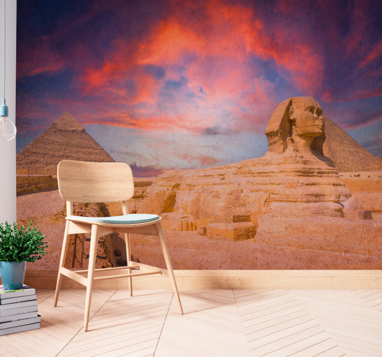 Marele sfinx al lui giza cu apus mural - TenStickers