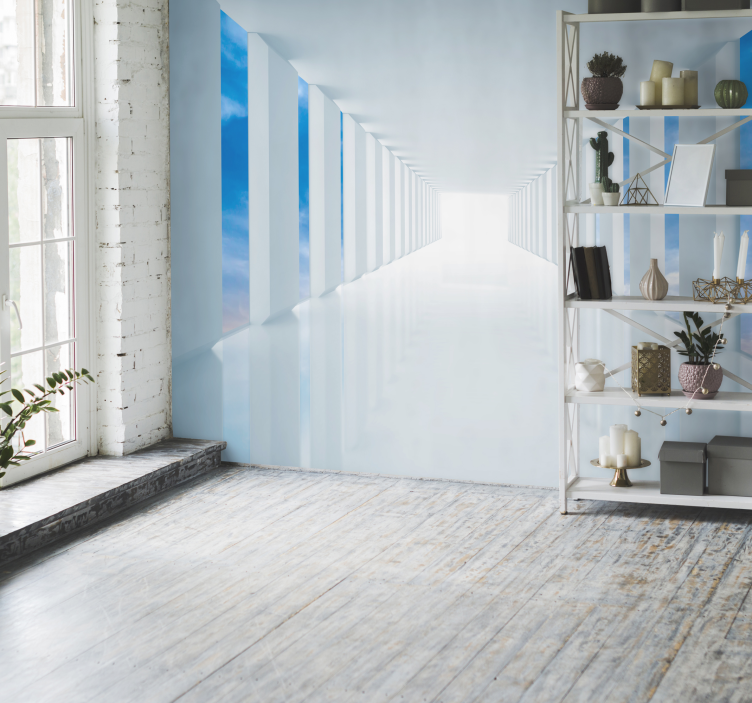 Mers pe jos în cer mural mural 3d - TenStickers