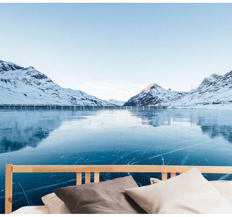 fototapetde perete cu design de munte și zăpadă - TenStickers