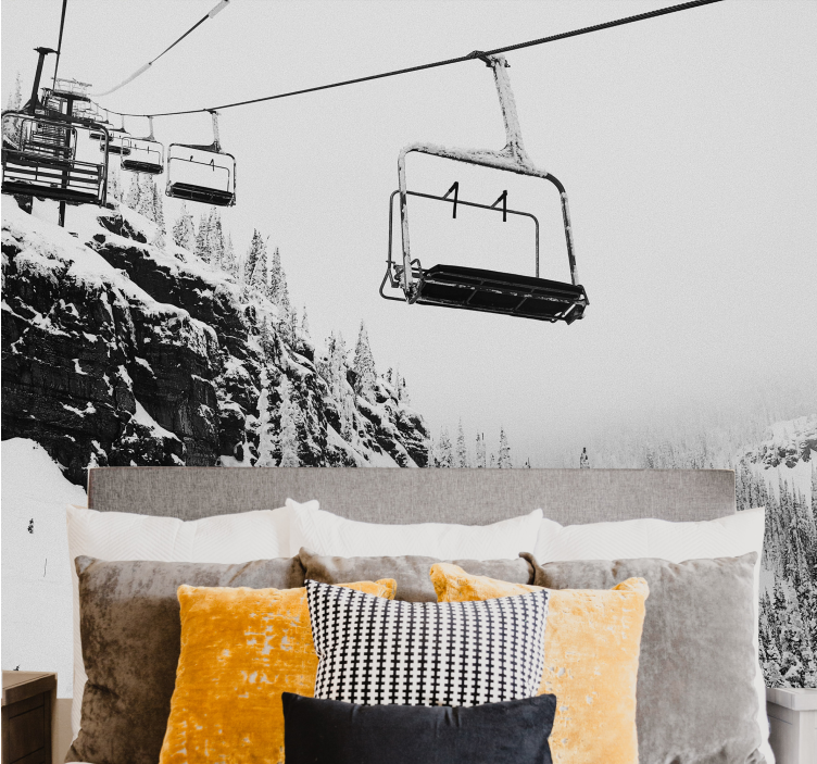 Muntele fototapet călătoria cu teleschiul - TenStickers