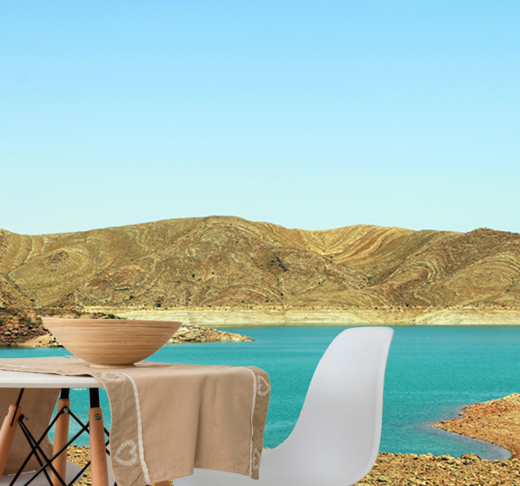 Muntele fototapet lac de munte seren - TenStickers