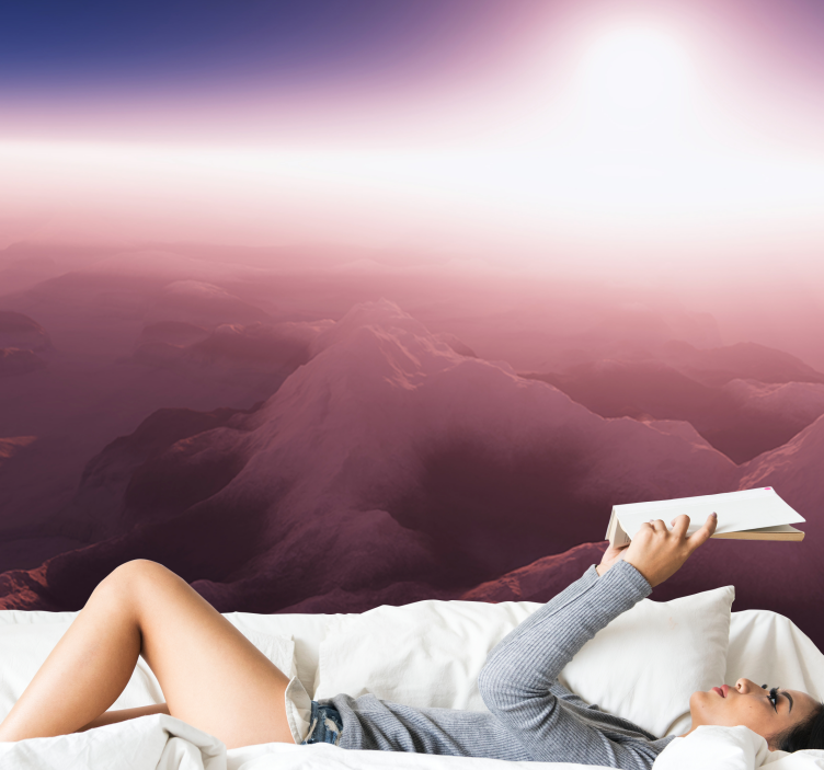 Muntele fototapet vârful montan seren - TenStickers