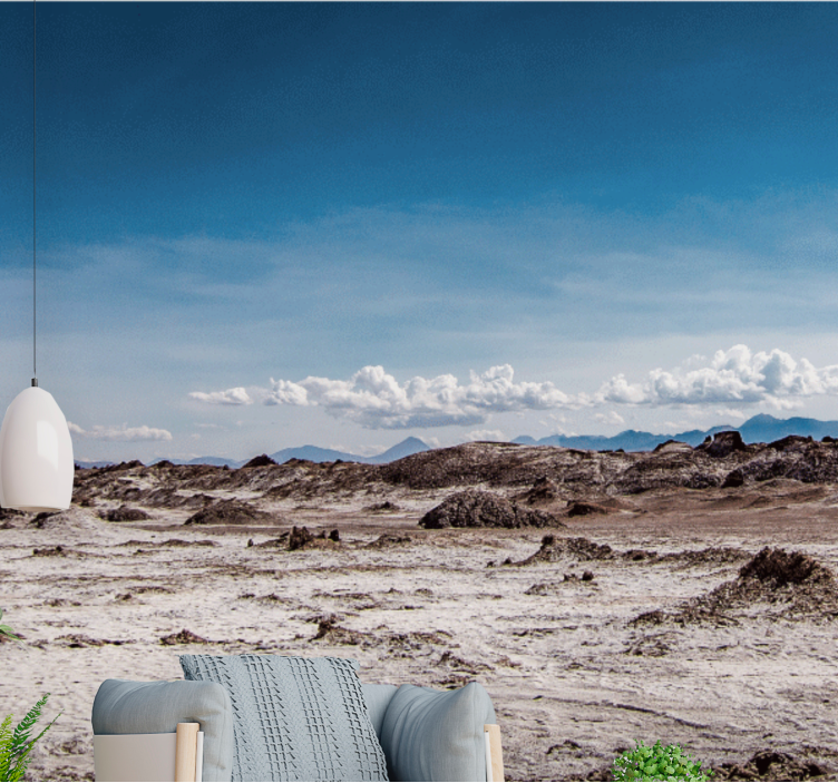 Muntele fototapet vârfuri de peisaj cu alunecări - TenStickers