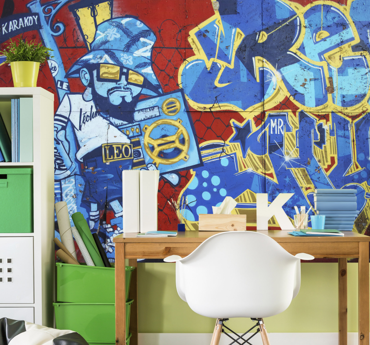 Murala cu grafitti cool de arta urbana - TenStickers