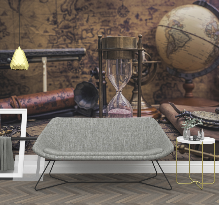 Murală vintage map mural - TenStickers