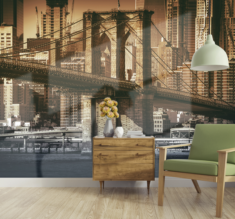 New york bridge foto mural - TenStickers