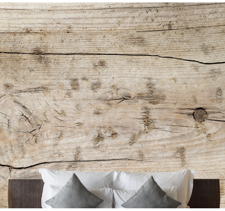 Perete din lemn mural de păpădie maro - TenStickers