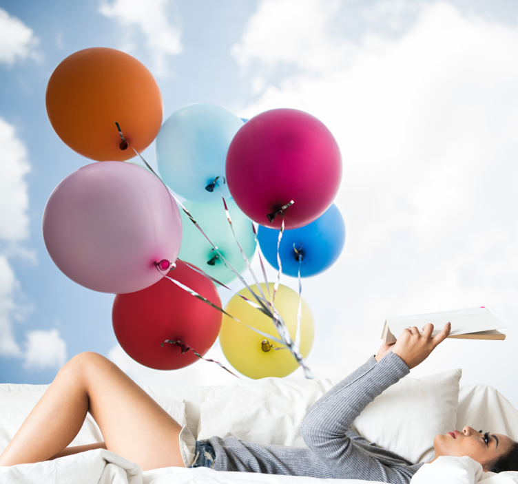 Picturi murale de flori colecția de baloane colorate - TenStickers