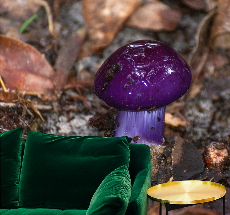 Picturi murale de flori muguri de ciuperci mov - TenStickers