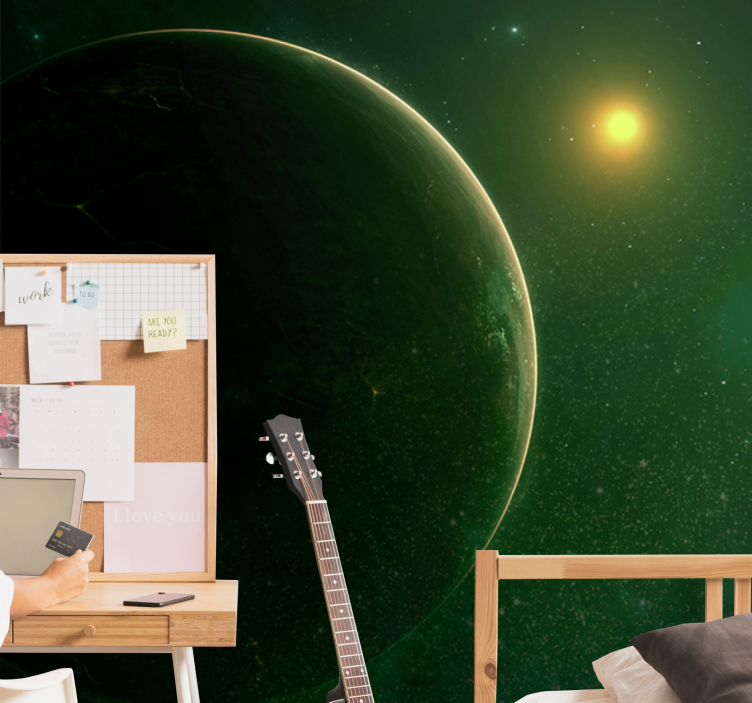 Spațiul fototapet peisaj ceresc planetar - TenStickers