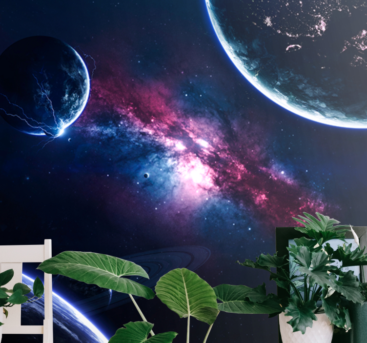 Spațiul fototapet peisaj cosmic galaxie - TenStickers