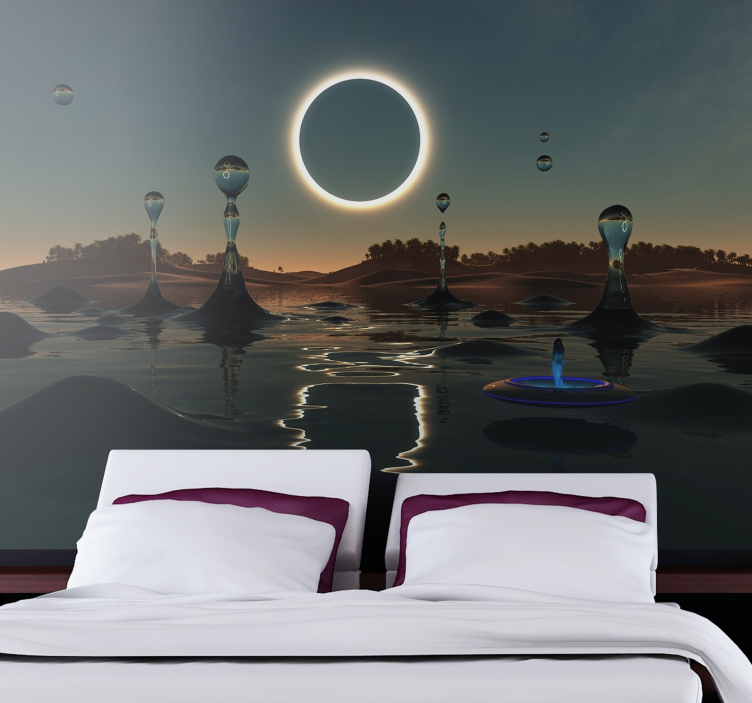 Spațiul fototapet scenă a apei cerești - TenStickers