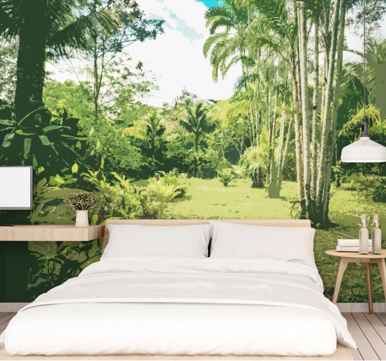 Tapet junglă peisaj tropical luxuriant - TenStickers