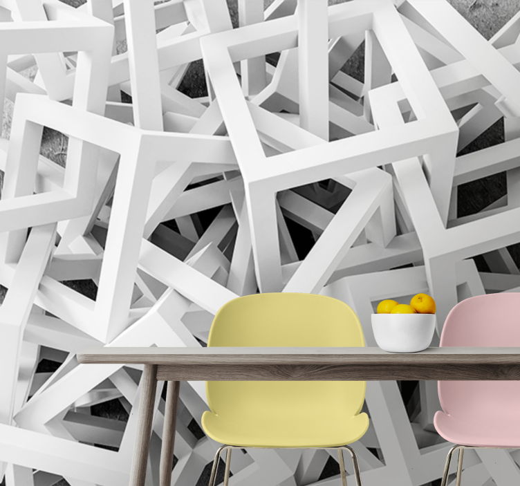 Fototapet 3d cu efect geometric abstract 3d - TenStickers