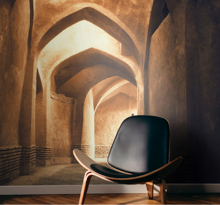 Fototapet 3d portal 3d vedere apus de soare - TenStickers