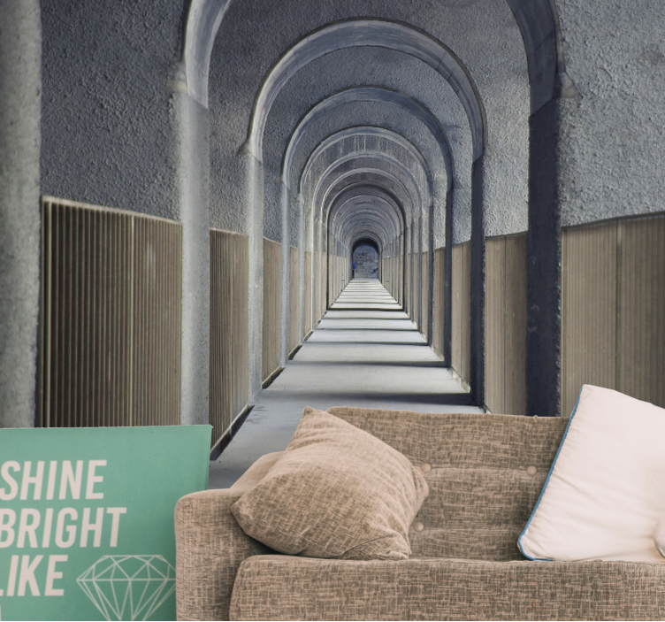 Fototapet 3d portal artistic gri 3d - TenStickers