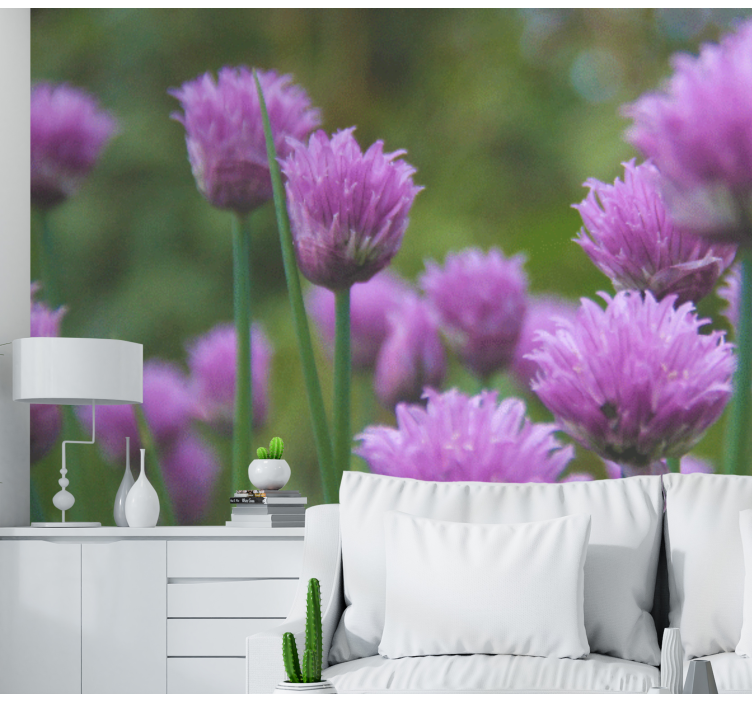 Mural de perete vag flori mov - TenStickers