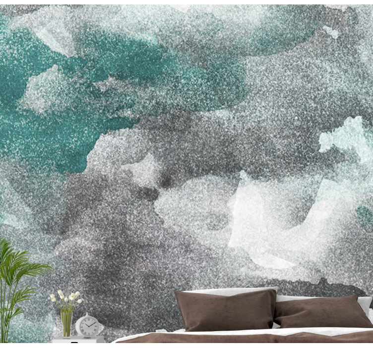 Fum pictat cu fototapetde perete de culoare - TenStickers