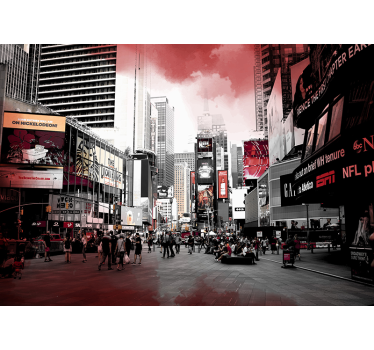 New york roșu și alb pictură murală - TenStickers