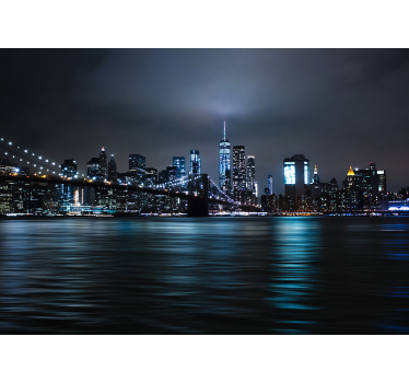 Pictograma de noapte new york horizont mural - TenStickers
