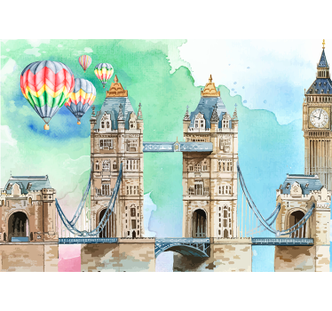 Balon peste podul turnului londra picturi murale - TenStickers