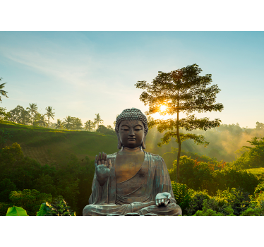 Buddha meditând în peisaj natural peisaj mural - TenStickers
