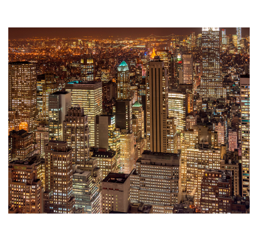 New york mural mural pe timp de noapte - TenStickers