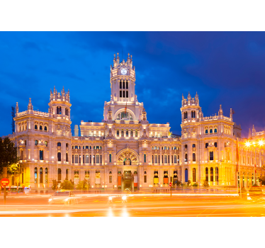 Tapet foto pentru palacio cibeles la noapte - TenStickers