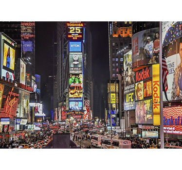 Times square new york skyline mural - TenStickers