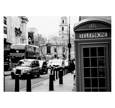 Tapet foto alb-negru din londra - TenStickers
