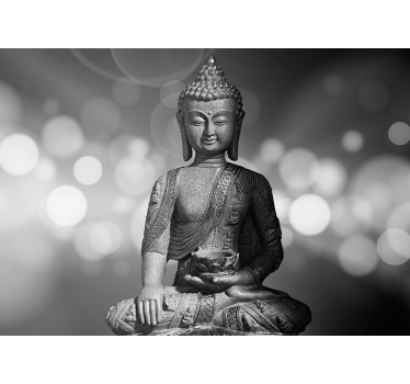Murală de argint buddha - TenStickers