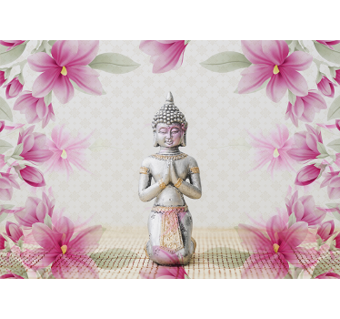 Murală de buddha de flori - TenStickers