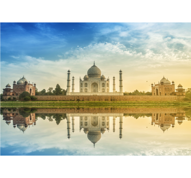 Fototapet de oraș imagine oglindă taj mahal - TenStickers