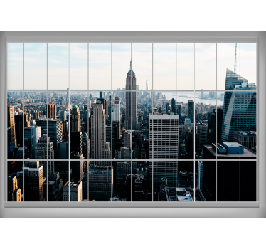 Fereastră la tapet mural new york new york - TenStickers